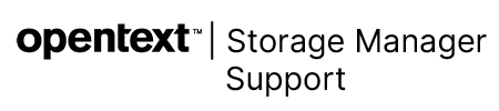 OpenText Storage Manager Support